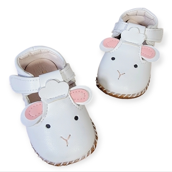 Mai Do Duo white Bunny Rabbit Baby Shoes First Walker Non Slip Size 15 / 7-8 mo. - Picture 17 of 17